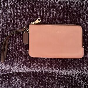coach double zip wallet wristlet